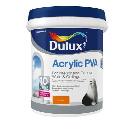 Dulux Acrylic PVA Base 7 Pastel (20L)