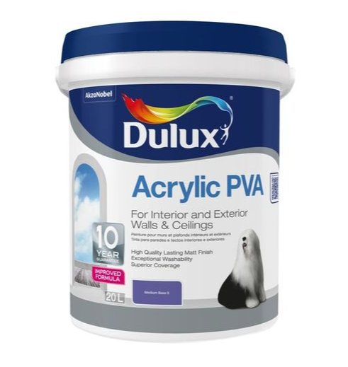 Dulux Acrylic PVA Base 8 Med (20L)