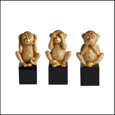 Monkey statues set of 3