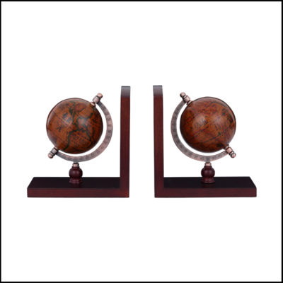 Globe brown bookends (set of 2)