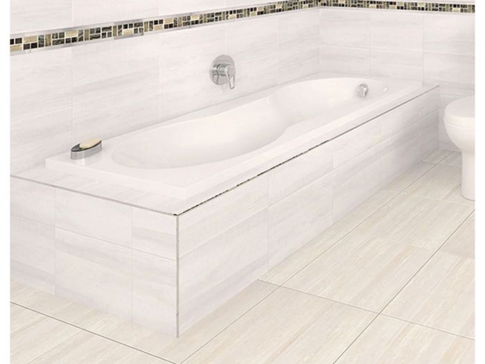 Bouquet White Built-in Straight Bath – 1500 x 750mm