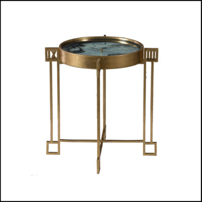Side table with clock