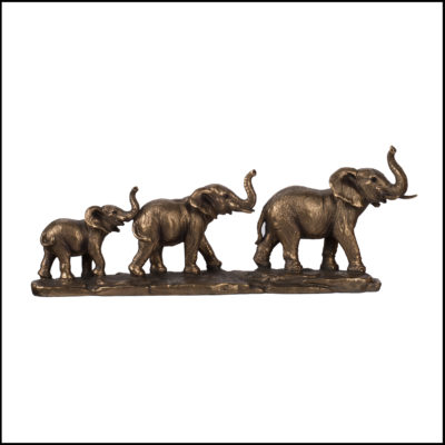 Elephant family statue