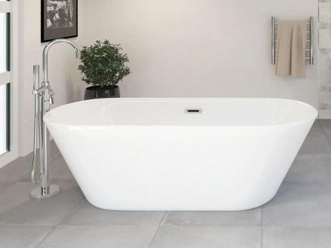 Trevi Cathalea White Acrylic Freestanding Bath – 1700 x 740mm