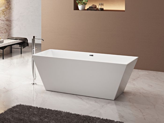 Aurora Rectangular White Freestanding Bath – 1700 x 700 x 580mm