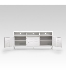 Gable Steel TV Stand – Large – White