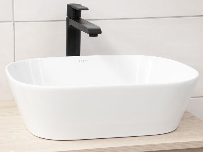 Trevi Mood White Freestanding Basin Without Taphole & Overflow – 365 x 490mm
