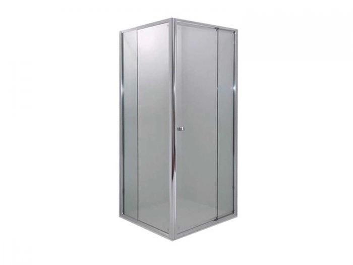 CrystalTech Chrome Adjustable Pivot Shower Door (1000 – 1200 x 1850mm) & (800 – 1020 x 1850mm) Panel Set